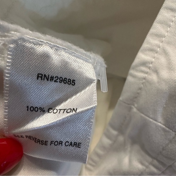 Pendleton Womens Cotton White Flat Front Crop Pants Size 4 (b5 - Picture 9 of 15